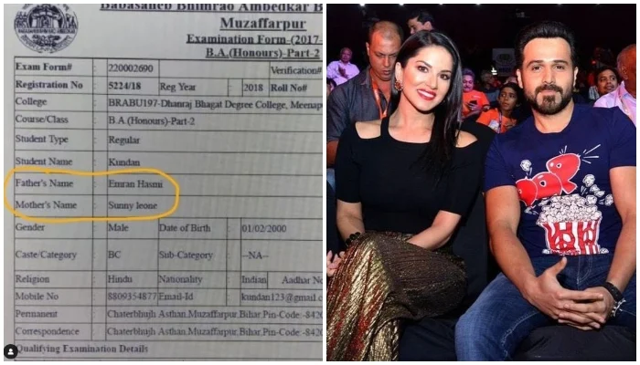 Indian Student Goes Viral for Naming Emraan Hashmi and Sunny Leone as Parents on Exam Form